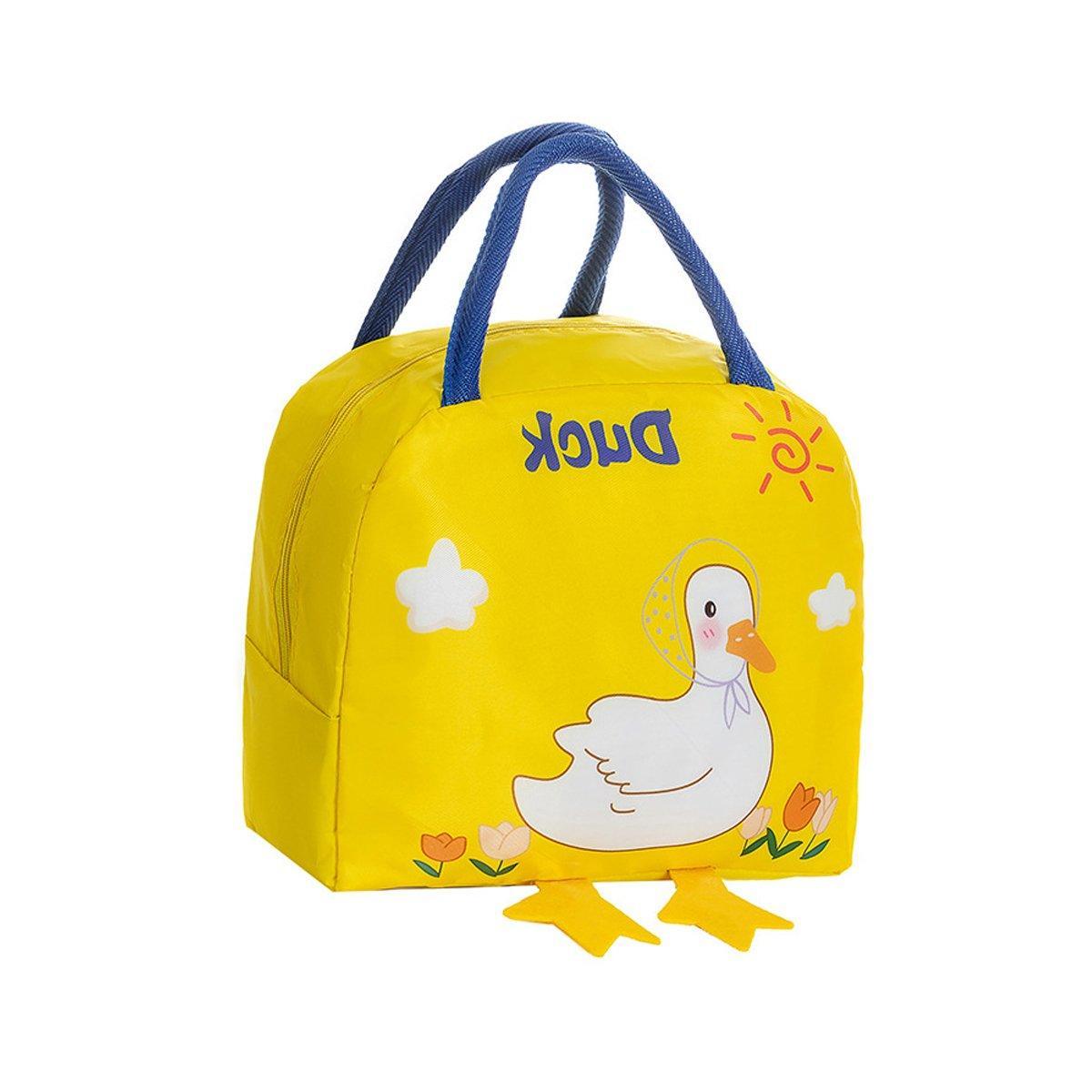 3D Bento Lunch Bag Cartoon Handbag Insulated Food Box Bag for Students LunchTote - Pink Rabbit V528-LUNCH-BAG-FSTZ-106421