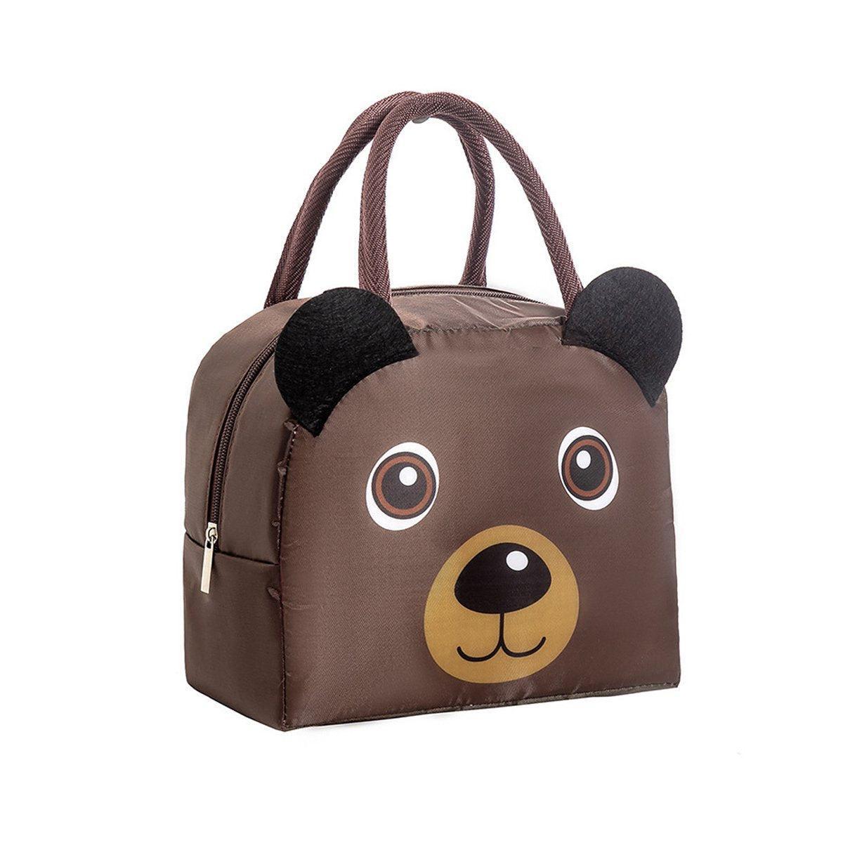 3D Bento Lunch Bag Cartoon Handbag Insulated Food Box Bag for Students LunchTote - Pink Rabbit V528-LUNCH-BAG-FSTZ-106421