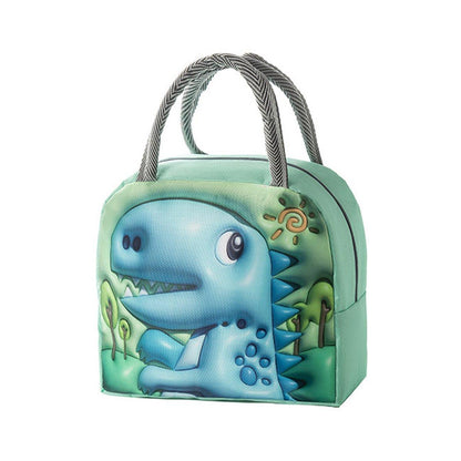 Cute 3D Cartoon Insulated Lunch Bag Oxford Fabric Bento Tote for School Use - Blue Puppy V528-LUNCH-BAG-LSXG-645033