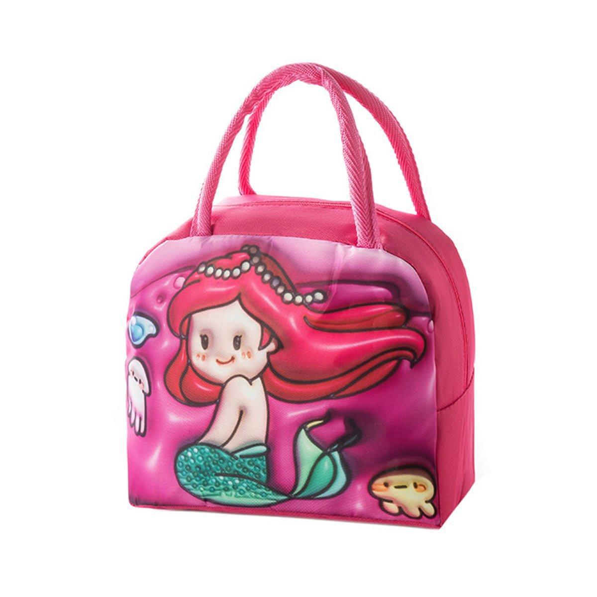 Cute 3D Cartoon Insulated Lunch Bag Oxford Fabric Bento Tote for School Use - Blue Puppy V528-LUNCH-BAG-LSXG-645033