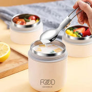 3pcs Insulated Lunch Box Soup Container Portable Breakfast Food Storage Box Set V528-LUNCH-BOX-2-WHITE-921456