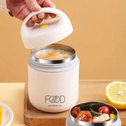 3pcs Insulated Lunch Box Soup Container Portable Breakfast Food Storage Box Set V528-LUNCH-BOX-2-WHITE-921456