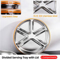 Multi Compartment Lunch Box with Lid Five Compartments Food Storage Fruit Plate V528-LUNCH-BOX-304-1750ML-812059