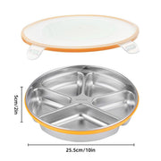 Multi Compartment Lunch Box with Lid Five Compartments Food Storage Fruit Plate V528-LUNCH-BOX-304-1750ML-812059