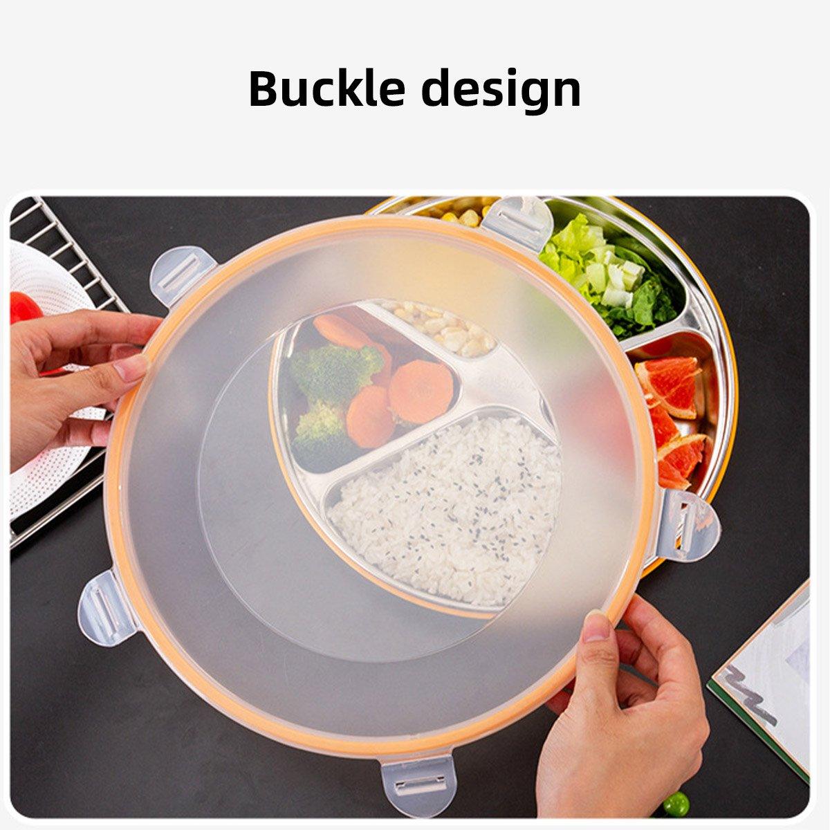 Multi Compartment Lunch Box with Lid Five Compartments Food Storage Fruit Plate V528-LUNCH-BOX-304-1750ML-812059