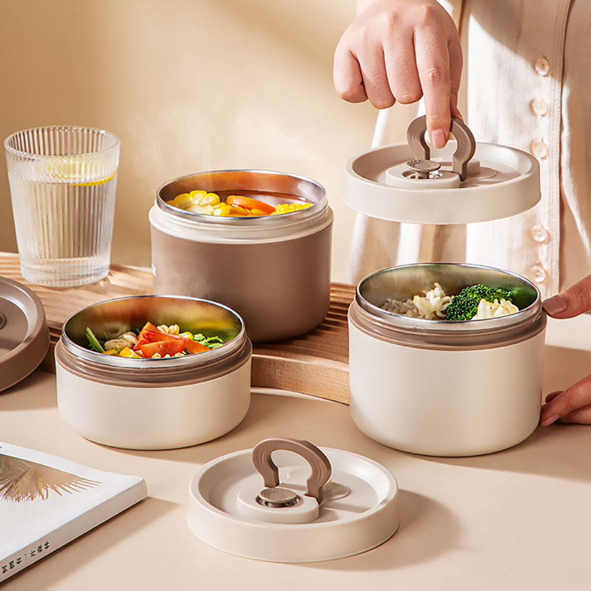 Lunch Box Food Container Thermal Warmer Hot Student Bento Insulated Soup Cup - 650ml