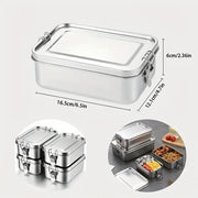 850ml Stainless Steel Square Bento Box Durable Leakproof Food Storage Container V528-LUNCH-BOX-850ML-607270