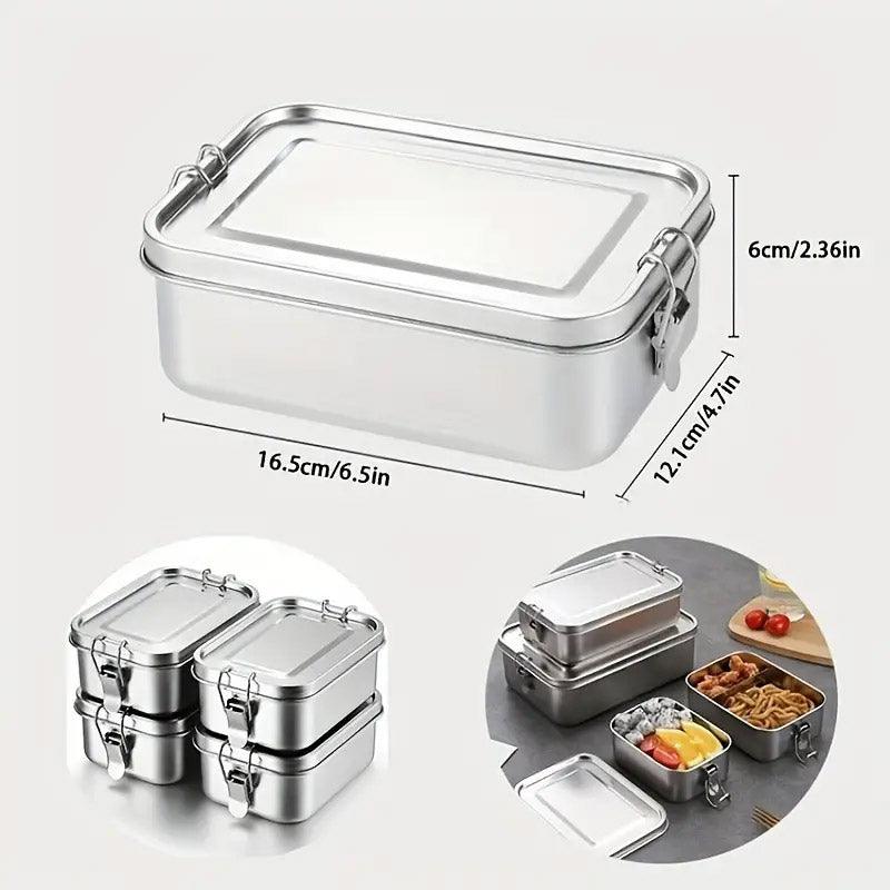 850ml Stainless Steel Square Bento Box Durable Leakproof Food Storage Container V528-LUNCH-BOX-850ML-607270