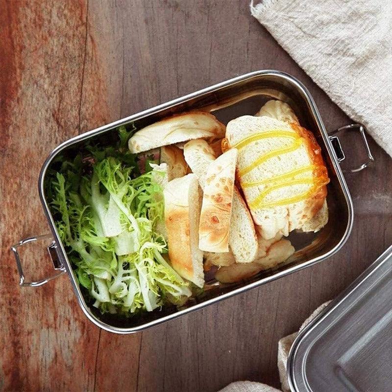 850ml Stainless Steel Square Bento Box Durable Leakproof Food Storage Container V528-LUNCH-BOX-850ML-607270