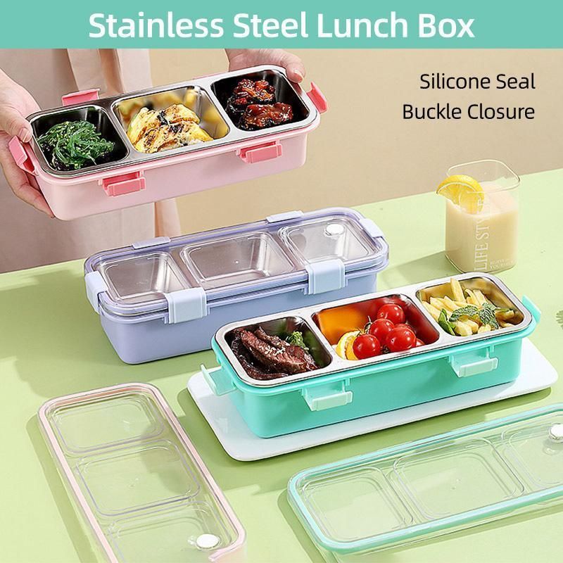 Stainless Steel Lunch Box Compartment Bento Box Food Container for Meal Prep Use - Green V528-LUNCH-BOX-GREEN-557498