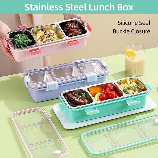 Stainless Steel Lunch Box Compartment Bento Box Food Container for Meal Prep Use - Green V528-LUNCH-BOX-GREEN-557498