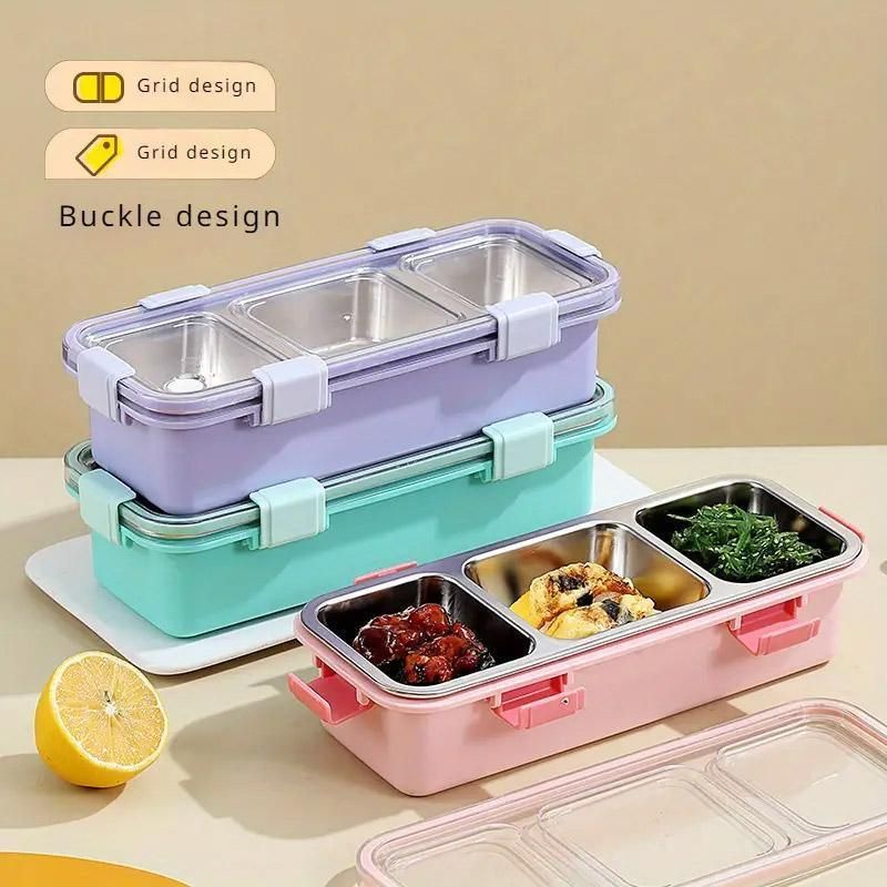 Stainless Steel Lunch Box Compartment Bento Box Food Container for Meal Prep Use - Green V528-LUNCH-BOX-GREEN-557498