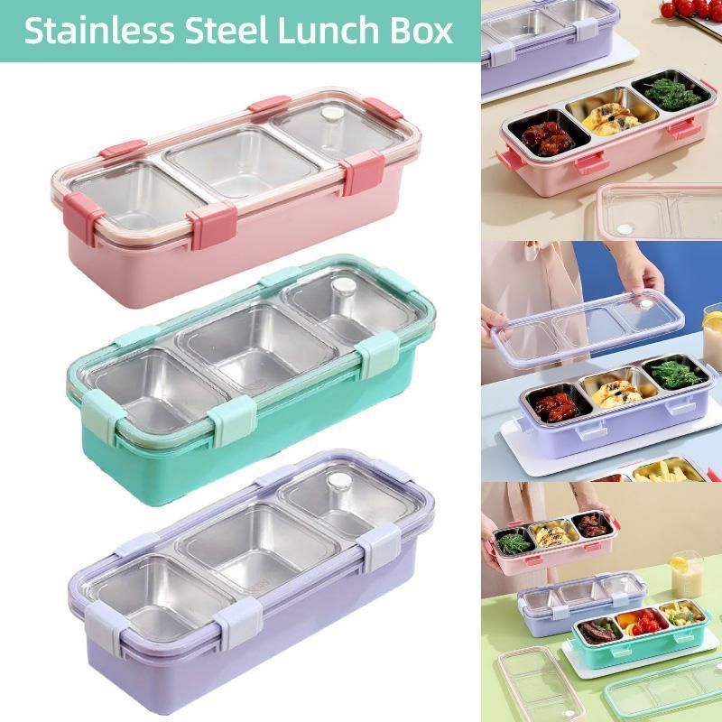 Stainless Steel Lunch Box Compartment Bento Box Food Container for Meal Prep Use - Green V528-LUNCH-BOX-GREEN-557498