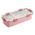 Stainless Steel Lunch Box Compartment Bento Box Food Container for Meal Prep Use - Pink V528-LUNCH-BOX-PINK-658029