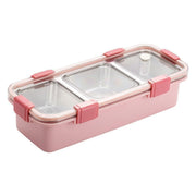 Stainless Steel Lunch Box Compartment Bento Box Food Container for Meal Prep Use - Pink V528-LUNCH-BOX-PINK-658029