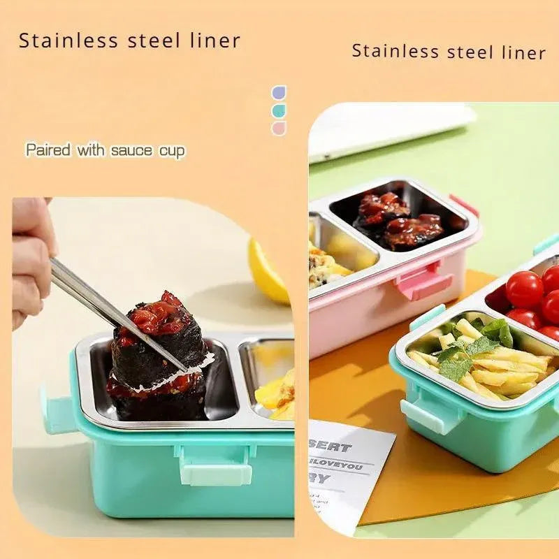 Stainless Steel Lunch Box Compartment Bento Box Food Container for Meal Prep Use - Pink V528-LUNCH-BOX-PINK-658029