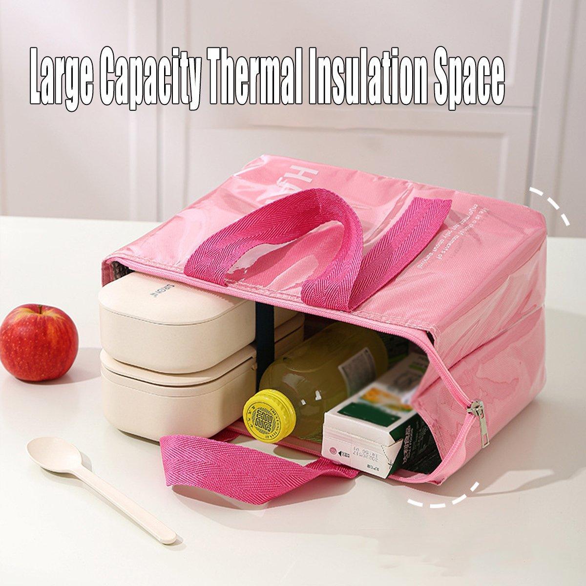 Large Capacity Lunch Bag Outdoor Picnic Aluminum Foil Portable Thermal Bag - Grey V528-LUNCHBAG-GREY-576268