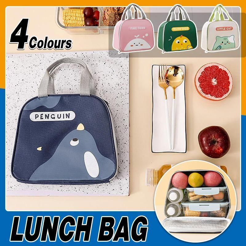 Cute Cartoon Lunch Bag Reusable Insulated School Lunch Box Cooler Tote Boy Girl - Navy V528-LUNCHBAG-NAVY-563732