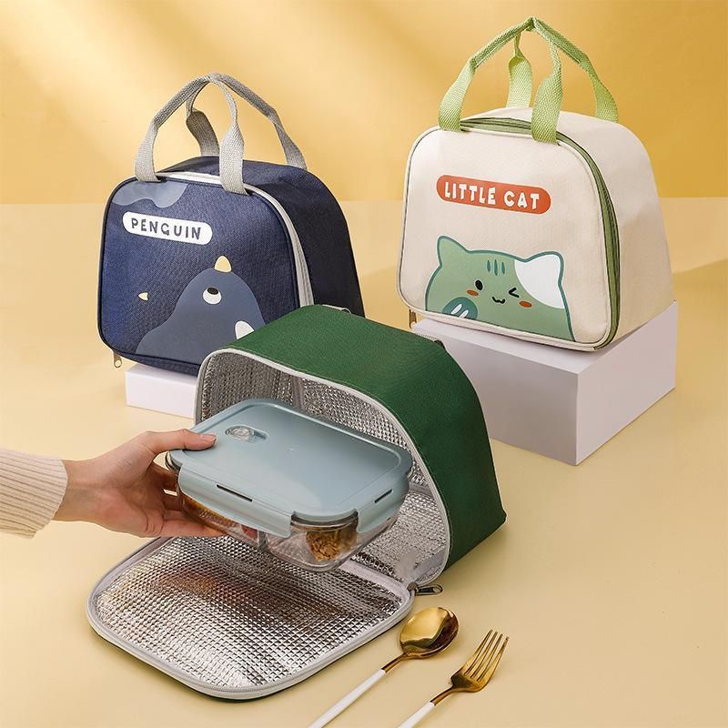 Cute Cartoon Lunch Bag Reusable Insulated School Lunch Box Cooler Tote Boy Girl - Navy V528-LUNCHBAG-NAVY-563732