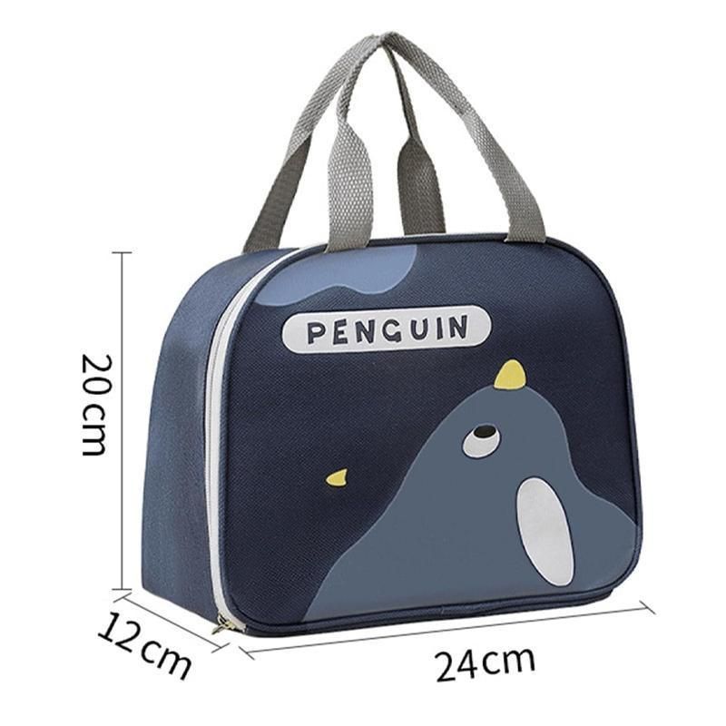 Cute Cartoon Lunch Bag Reusable Insulated School Lunch Box Cooler Tote Boy Girl - Navy V528-LUNCHBAG-NAVY-563732