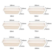 50pcs Eco Friendly Corn Starch Lunch Box Degradable Takeout Bento Container - 850ml