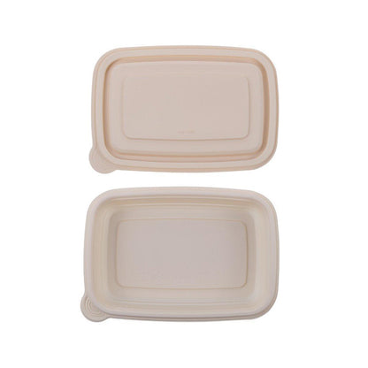 50pcs Eco Friendly Corn Starch Lunch Box Degradable Takeout Bento Container - 850ml V528-LUNCHBOX-50PCS-850ML-977442
