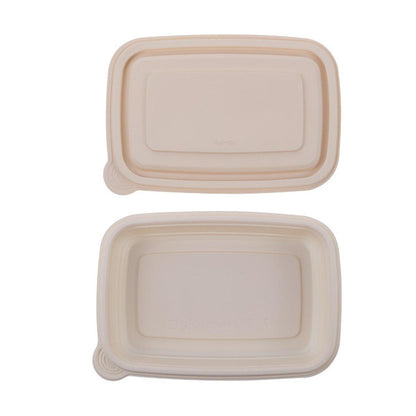 50pcs Eco Friendly Corn Starch Lunch Box Degradable Takeout Bento Container - 850ml V528-LUNCHBOX-50PCS-850ML-977442