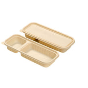 Biodegradable Corn Starch Meal Prep Containers Lids Durable Multi Compartment - C2A V528-LUNCHBOX-50PCS-D-C2A-110288