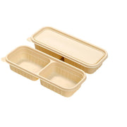 Biodegradable Corn Starch Meal Prep Containers Lids Durable Multi Compartment - C2A V528-LUNCHBOX-50PCS-D-C2A-110288
