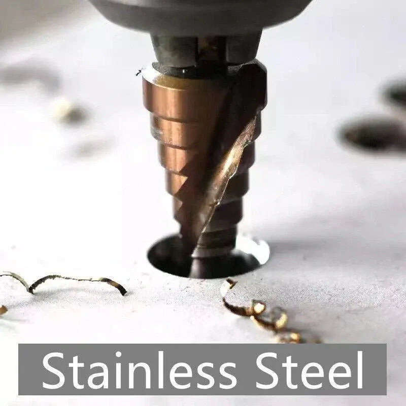Hss M35 Cobalt Steel Step Cone Drill Bit Hole Saw Cutter 4-12/20/32Mm 5-21/27Mm - M35 Co 4-12mm V528-M35COBALTSTEELSTEP-412-986302