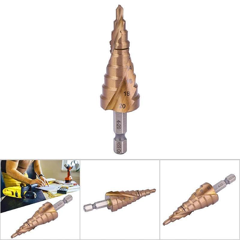 Hss M35 Cobalt Steel Step Cone Drill Bit Hole Saw Cutter 4-12/20/32Mm 5-21/27Mm - M35 Co 4-12mm V528-M35COBALTSTEELSTEP-412-986302