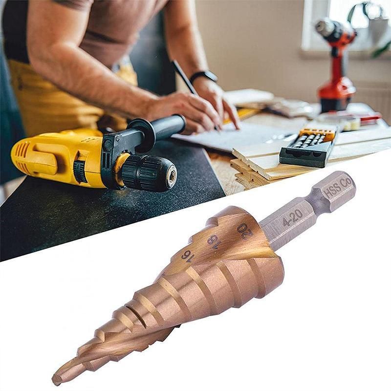 Hss M35 Cobalt Steel Step Cone Drill Bit Hole Saw Cutter 4-12/20/32Mm 5-21/27Mm - M35 Co 4-32mm V528-M35COBALTSTEELSTEP-432-924450