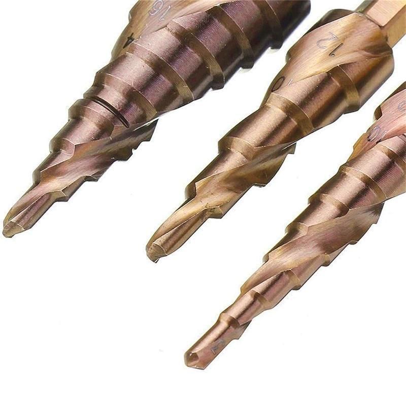 Hss M35 Cobalt Steel Step Cone Drill Bit Hole Saw Cutter 4-12/20/32Mm 5-21/27Mm - M35 Co 4-32mm V528-M35COBALTSTEELSTEP-432-924450