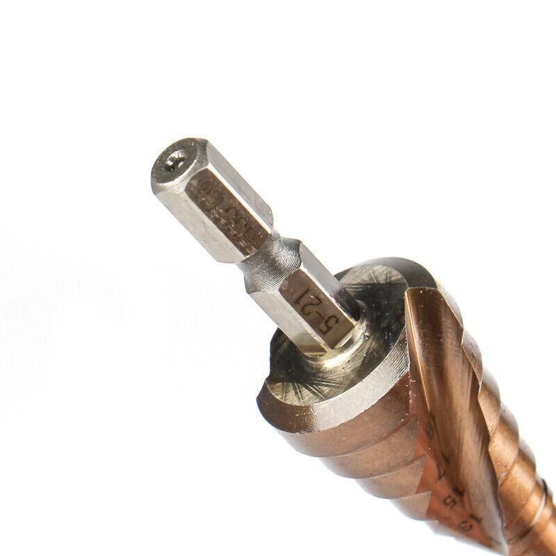Hss M35 Cobalt Steel Step Cone Drill Bit Hole Saw Cutter 4-12/20/32Mm 5-21/27Mm - M35 Co 4-32mm V528-M35COBALTSTEELSTEP-432-924450