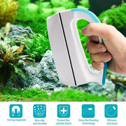 Magnetic Fish Tank Brush Algae Magnet Aquarium Cleaning Glass Aquatic Cleaner - M V528-MAGNETIC-BRUSH-M2-753698
