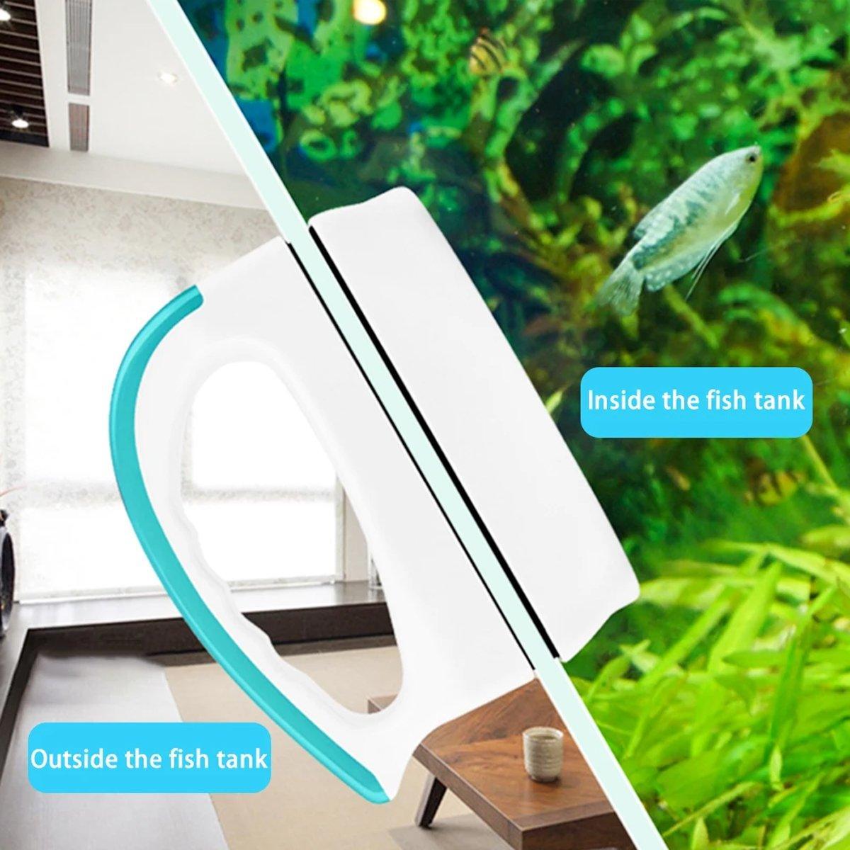 Magnetic Fish Tank Brush Algae Magnet Aquarium Cleaning Glass Aquatic Cleaner - S V528-MAGNETIC-BRUSH-S1-985367