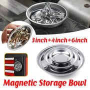 3 4 6 Inch Magnetic Parts Tray Set Stainless Steel Tool Bowl Organizer Holder V528-MAGNETIC-TRAY-3IN1-675640