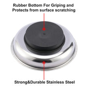 3 4 6 Inch Magnetic Parts Tray Set Stainless Steel Tool Bowl Organizer Holder V528-MAGNETIC-TRAY-3IN1-675640
