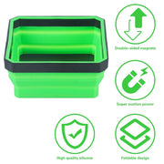 10PCS Silicone Magnetic Tool Tray Folding Storage Disk Screw Bolt Organizer V528-MAGNETIC-TRAY-GREEN-10IN1-595527