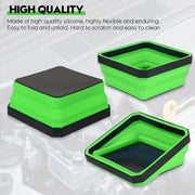10PCS Silicone Magnetic Tool Tray Folding Storage Disk Screw Bolt Organizer V528-MAGNETIC-TRAY-GREEN-10IN1-595527
