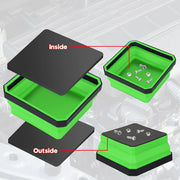 10PCS Silicone Magnetic Tool Tray Folding Storage Disk Screw Bolt Organizer V528-MAGNETIC-TRAY-GREEN-10IN1-595527