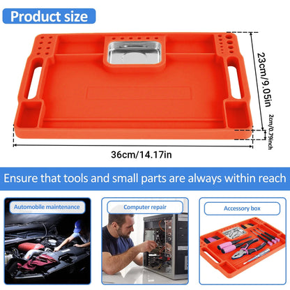 Silicone Tool Tray Silicone Tool Part Tray Organizer Workshop Garage Accessories V528-MAGNETIC-TRAY-ORANGE-429688