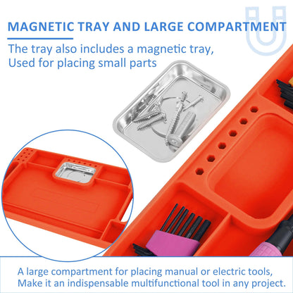 Silicone Tool Tray Silicone Tool Part Tray Organizer Workshop Garage Accessories V528-MAGNETIC-TRAY-ORANGE-429688