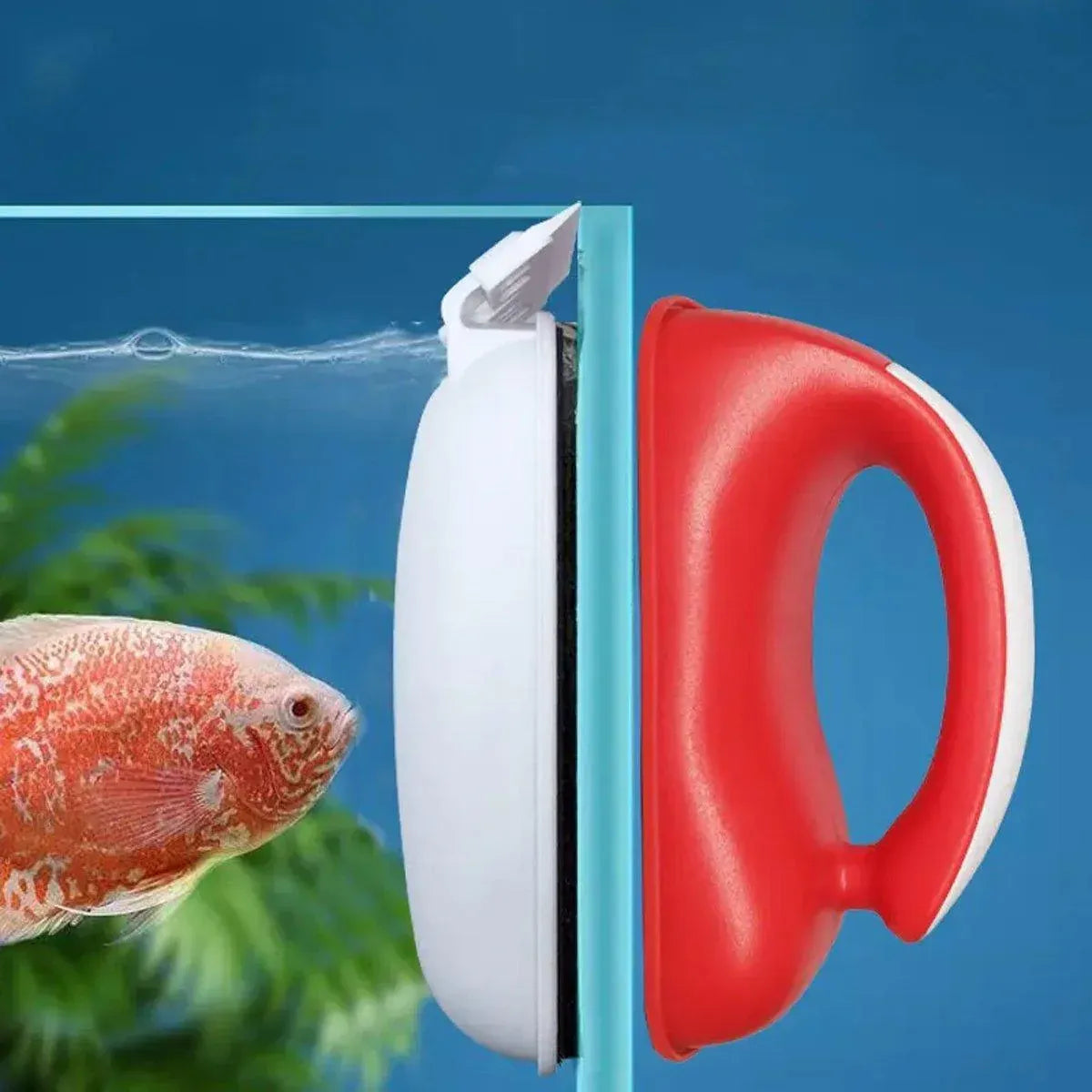 Double-Sided Aquarium Glass Cleaner Brush for Fish Tank Algae Removal S/M Size - M V528-MAGNETICBRUSH-M-435986