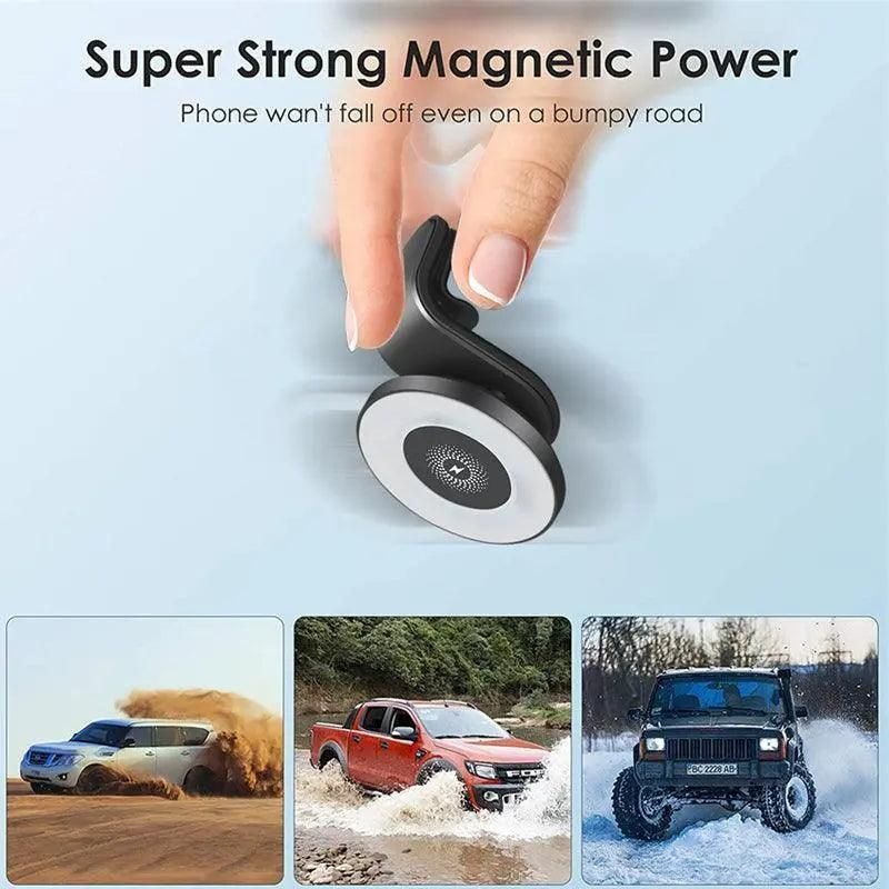 Wireless 15W Magnetic Car Mount Holder Charger For Iphone 13 12 Pro Max Magsafe - Black V528-MAGNETICCARMOUNT-BLACK-137471