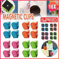 16 Magnetic Clips Fridge Strong Magnet Metal Clamp Note Photo Hanger Holder Hook V528-MAGNETICCLIPS-16PCS-134313