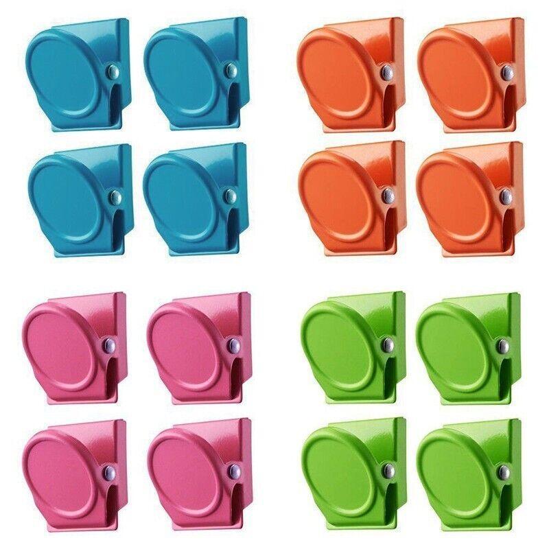 16 Magnetic Clips Fridge Strong Magnet Metal Clamp Note Photo Hanger Holder Hook V528-MAGNETICCLIPS-16PCS-134313