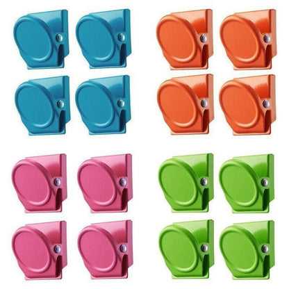 16 Magnetic Clips Fridge Strong Magnet Metal Clamp Note Photo Hanger Holder Hook V528-MAGNETICCLIPS-16PCS-134313