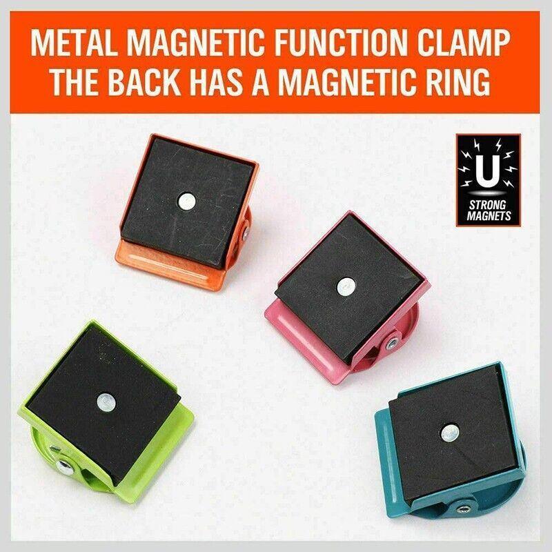 16 Magnetic Clips Fridge Strong Magnet Metal Clamp Note Photo Hanger Holder Hook V528-MAGNETICCLIPS-16PCS-134313