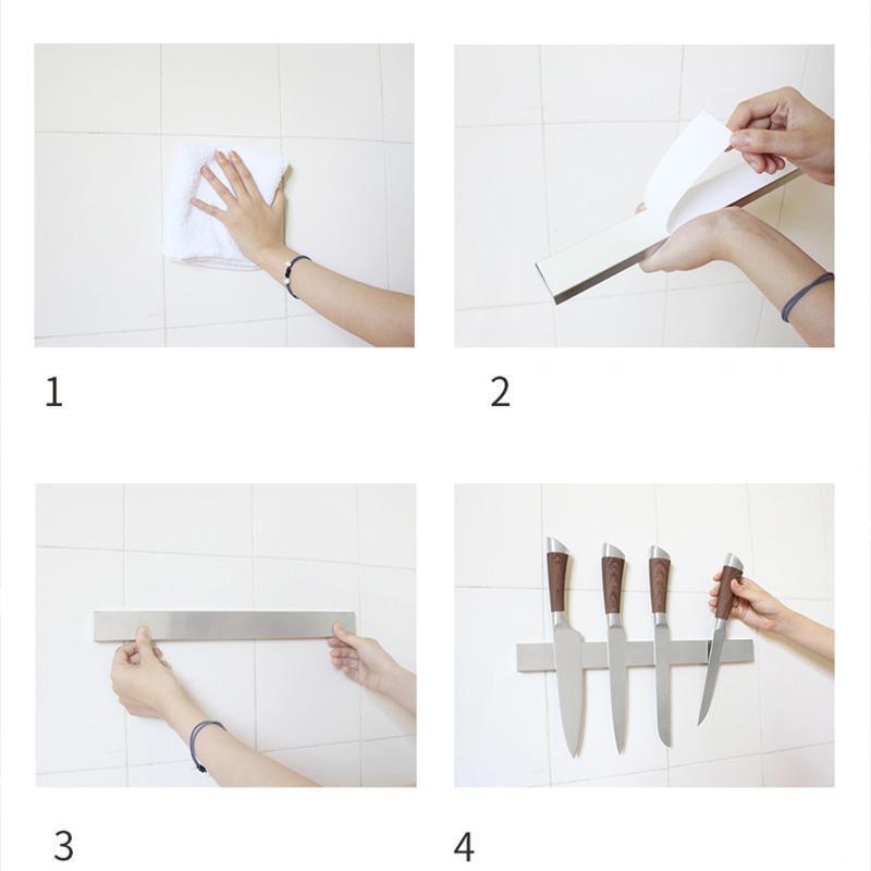 40/50cm Stainless Steel Magnetic Knife Rack Holder Knives Tool Shelf Magnet - 30CM V528-MAGNETICKNIFEHOLDER-30CM-455453